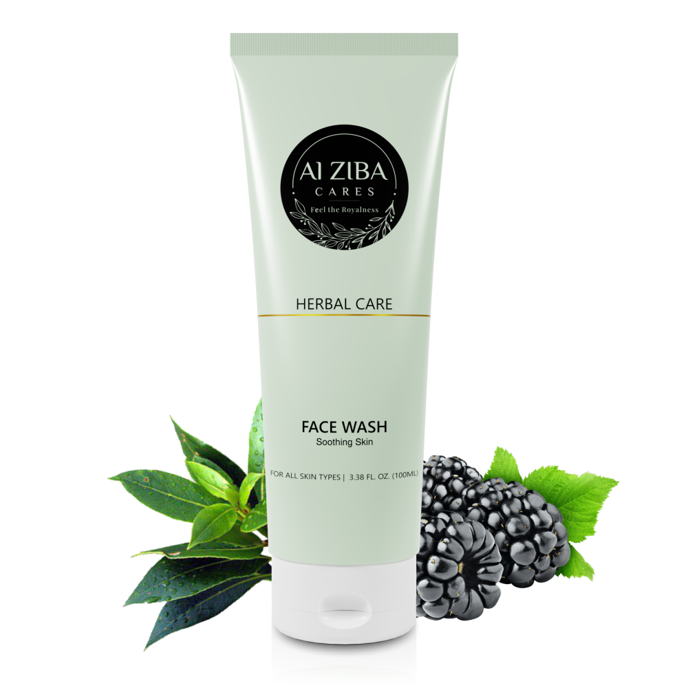 ALZIBA CARES Herbal Care Face wash with Mulberry, Liquorice, Tea Tree oil & D-Panthenol | for Soft, Supple & Balanced Skin | 100 ML | for Men and Women, All Season & all Skin Types